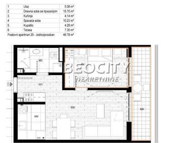 Dvosoban stan, Beograd - Radiofar | Prodaja · 39m² · 72.150€
