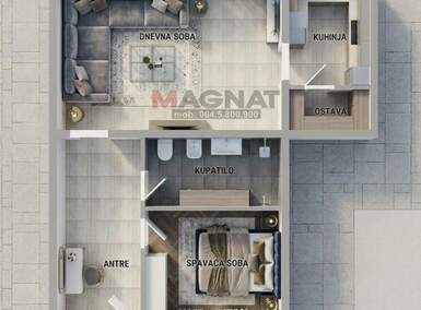 Dvosoban stan, Beograd - Autokomanda | Prodaja · 70m² · 184.888€