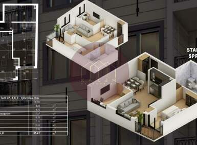 Trosoban stan, Beograd - Lekino Brdo | Prodaja · 55m² · 182.850€