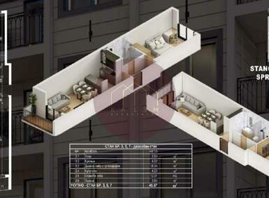 Dvosoban stan, Beograd - Lekino Brdo | Prodaja · 46m² · 159.850€