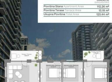 Stan, Beograd - Beograd na vodi | Izdavanje · 125m² · 3.500€
