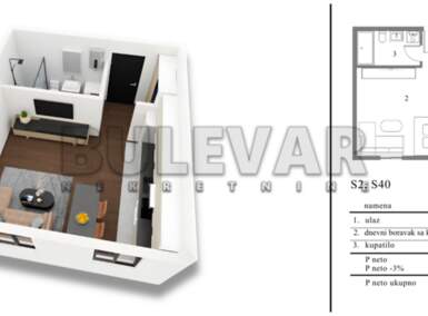 Garsonjera, Niš - Pantelej(Niš) | Prodaja · 27m² · 59.300€