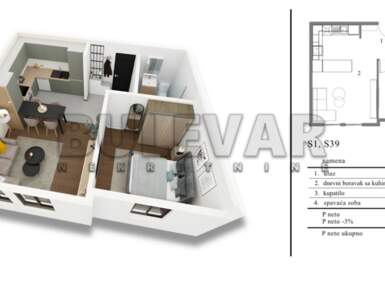 Jednoiposoban stan, Niš - Pantelej(Niš) | Prodaja · 38m² · 83.700€