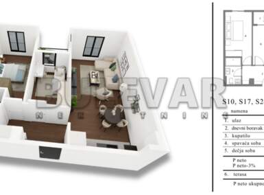 Dvoiposoban stan, Niš - Pantelej(Niš) | Prodaja · 56m² · 120.900€