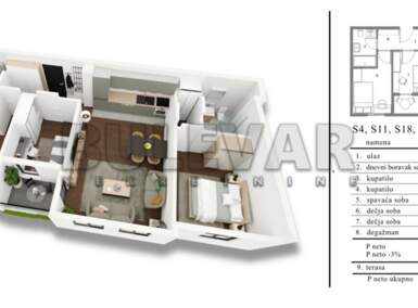Troiposoban stan, Niš - Pantelej(Niš) | Prodaja · 65m² · 140.935€