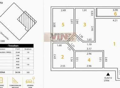 Dvoiposoban stan, Beograd - Cvetkova Pijaca | Prodaja · 54m² · 167.400€