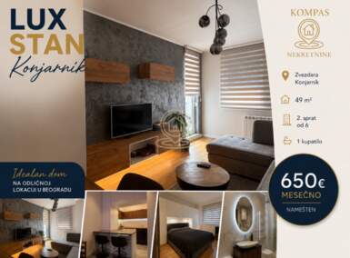 Dvosoban stan, Beograd - Konjarnik | Izdavanje · 49m² · 650€