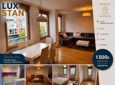 Trosoban stan, Beograd - Hram Sv. Save | Izdavanje · 83m² · 1.300€