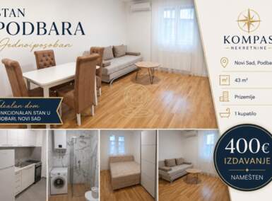 Jednoiposoban stan, Novi Sad | Izdavanje · 43m² · 400€