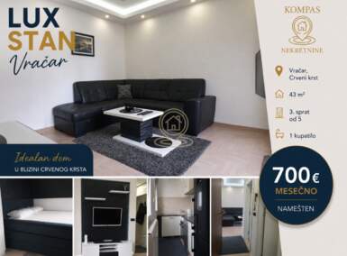 Dvosoban stan, Beograd - Crveni Krst | Izdavanje · 43m² · 700€