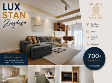 Dvosoban stan, Beograd - Kluz | Izdavanje · 35m² · 700€