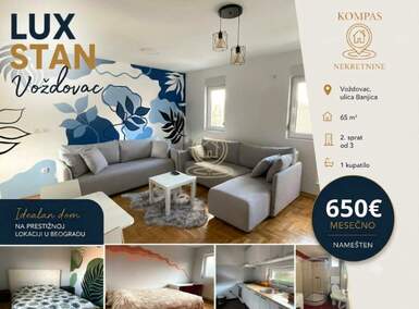 Trosoban stan, Beograd - Banjica | Izdavanje · 65m² · 650€