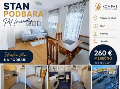 Jednoiposoban stan, Novi Sad | Izdavanje · 22m² · 260€