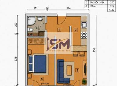 Dvosoban stan, Beograd - Žarkovo | Prodaja · 48m² · 133.840€