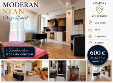Dvosoban stan, Beograd - Dorćol | Izdavanje · 45m² · 560€