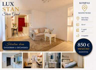 Dvosoban stan, Beograd - Dom omladine | Izdavanje · 53m² · 850€