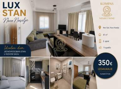 Jednoiposoban stan, Novi Sad | Izdavanje · 41m² · 350€