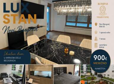 Dvosoban stan, Beograd - Blok 65 | Izdavanje · 58m² · 900€