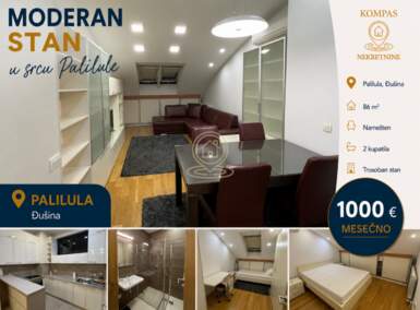 Trosoban stan, Beograd - Dalmatinska | Izdavanje · 86m² · 1.000€
