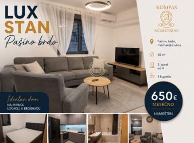Dvosoban stan, Beograd - Pašino brdo | Izdavanje · 45m² · 650€