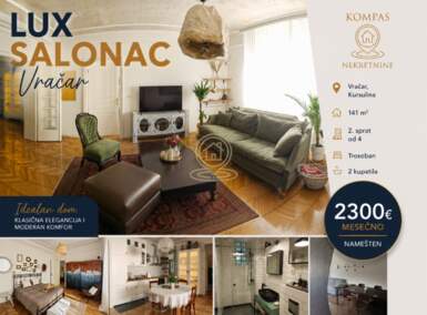Trosoban stan, Beograd - Kalenić | Izdavanje · 141m² · 2.300€