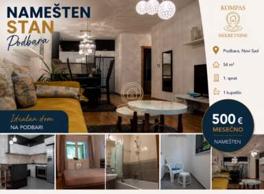 Dvosoban stan, Novi Sad | Izdavanje · 54m² · 500€