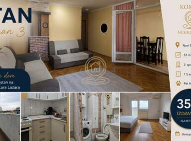 Jednoiposoban stan, Novi Sad | Izdavanje · 53m² · 350€