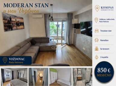 Trosoban stan, Beograd - Lekino Brdo | Izdavanje · 72m² · 850€