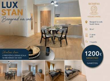 Dvosoban stan, Beograd - Beograd na vodi | Izdavanje · 55m² · 1.200€