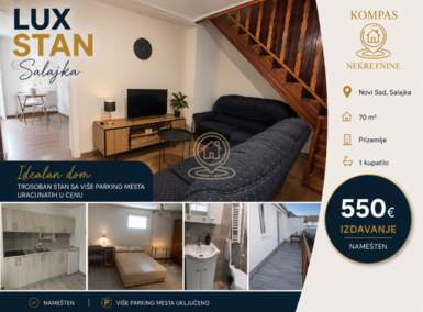 Trosoban stan, Novi Sad | Izdavanje · 70m² · 550€