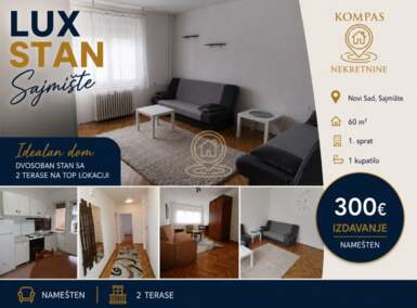 Dvosoban stan, Novi Sad | Izdavanje · 60m² · 300€