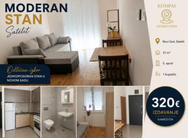 Jednoiposoban stan, Novi Sad | Izdavanje · 31m² · 320€