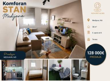 Jednoiposoban stan, Niš | Prodaja · 38m² · 128.000€