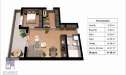 Trosoban stan, Vrbas | Prodaja · 67m² · 100.000€