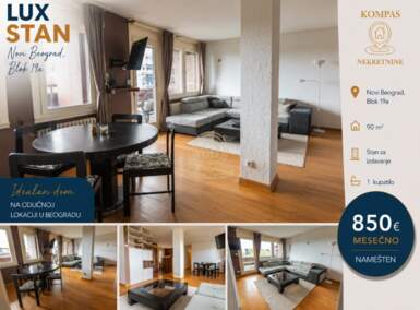 Cetvorosoban stan, Beograd - Blok 19a- Park apartmani | Izdavanje · 90m² · 850€