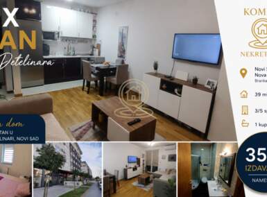 Jednoiposoban stan, Novi Sad | Izdavanje · 39m² · 350€