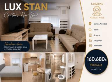 Troiposoban stan, Novi Sad | Prodaja · 52m² · 160.680€