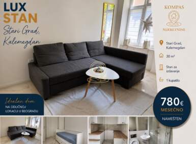 Dvosoban stan, Beograd - Kalemegdan | Izdavanje · 30m² · 780€