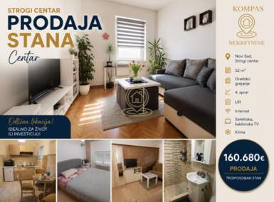 Dvoiposoban stan, Novi Sad | Prodaja · 52m² · 160.680€