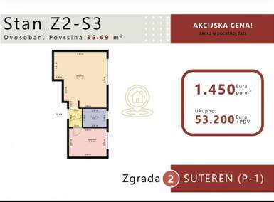 Jednosoban stan, Vrnjačka Banja | Prodaja · 36m² · 53.200€