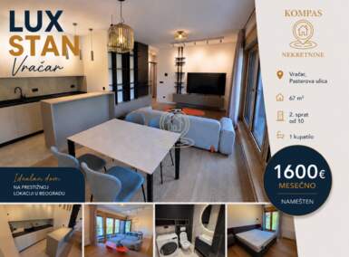 Dvosoban stan, Beograd - Klinički centar | Izdavanje · 67m² · 1.400€