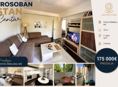 Trosoban stan, Niš - Centar | Prodaja · 75m² · 175.000€