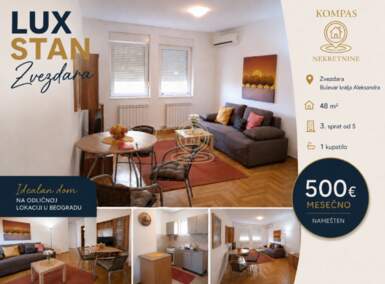 Dvosoban stan, Beograd - Bulevar kralja Aleksandra | Izdavanje · 48m² · 500€