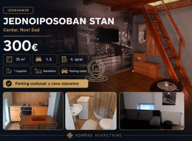 Jednoiposoban stan, Novi Sad | Izdavanje · 35m² · 300€