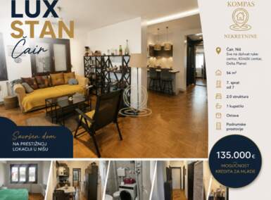 Dvosoban stan, Niš - Čair | Prodaja · 54m² · 134.000€