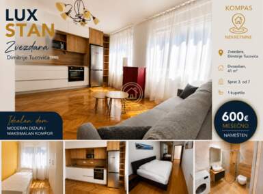 Dvosoban stan, Beograd - Dimitrija Tucovića | Izdavanje · 41m² · 600€