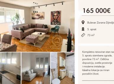 Trosoban stan, Niš - Bulevar dr Zorana Đinđića | Prodaja · 73m² · 165.000€