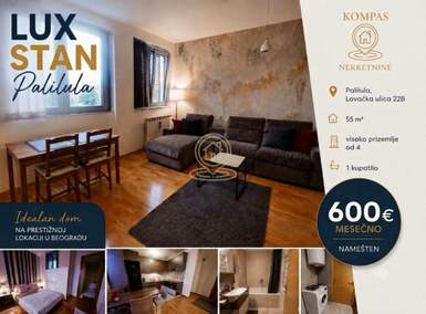Dvosoban stan, Beograd - Višnjica | Izdavanje · 55m² · 600€