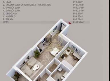 Dvoiposoban stan, Niš - Staro groblje | Prodaja · 61m² · 126.600€