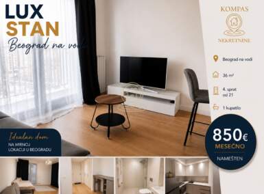 Jednosoban stan, Beograd - Beograd na vodi | Izdavanje · 36m² · 850€